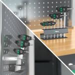 Wera 454/7 HF Set 2 Quergriff-Schraubendreher + Rack, 7-teilig (schwarz/grün, mit Haltefunktion)