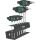 Wera 454/7 HF Set 2 Quergriff-Schraubendreher + Rack, 7-teilig (schwarz/grün, mit Haltefunktion)
