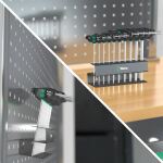 Wera 454/10 HF Set Imperial 2 Quergriff-Schraubendreher + Rack, 10-teilig (schwarz/grün, zöllig, mit Haltefunktion)
