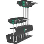 Wera 467/7 Sechsrund HF Set 2 Quergriff-Schraubendreher + Rack, 7-teilig (schwarz/grün, mit Haltefunktion)