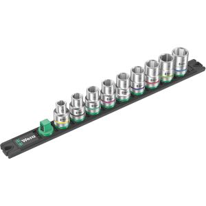 Wera Nuss-Magnetleiste C 4 Zyklop Steckschlüsseleinsatz-Satz 1/2" (schwarz/grün, 9?teilig)
