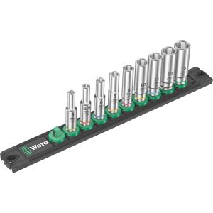 Wera Nuss-Magnetleiste A Deep 1 Steckschlüsseleinsatz-Satz 1/4" (schwarz/grün, 9?teilig)