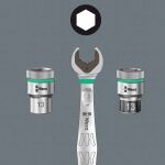 Wera Nuss-Magnetleiste B Deep 1 Steckschlüsseleinsatz-Satz 3/8" (schwarz/grün, 9?teilig)