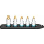 HAZET SmartRail 1/2" Steckschlüsseleinsatz-Satz Innenvielzahn, 5-teilig (schwarz, M6 - M14, kurz)