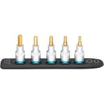 HAZET SmartRail 1/2" Steckschlüsseleinsatz-Satz Innensechskant, 5-teilig (schwarz, 5mm - 10mm, kurz)