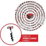 Einhell Professional Akku-Erdbohrer GP-EA 18/150 Li BL - Solo, 18Volt (rot, ohne Akku und Ladegerät)