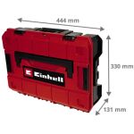 Einhell Systemkoffer E-Case S-F incl. grid foam (schwarz/rot, mit Rasterschaumstoffeinlage)