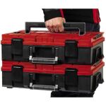 Einhell Systemkoffer E-Case S-F incl. grid foam (schwarz/rot, mit Rasterschaumstoffeinlage)
