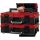 Einhell Systemkoffer E-Case S-F incl. grid foam (schwarz/rot, mit Rasterschaumstoffeinlage)