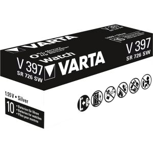 Varta Silberoxid-Knopfzelle 397 (silber, 10 Stück)