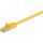 Goobay RJ-45 Patchkabel Cat 6.a S/FTP (PiMF), mit Cat.7 Rohkabel (gelb, 0,5 Meter, 500 MHz)