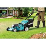 Makita Akku-Rasenmäher DLM481Z, 36Volt (2x18Volt) (blau/schwarz, ohne Akku und Ladegerät, mit Radantrieb)