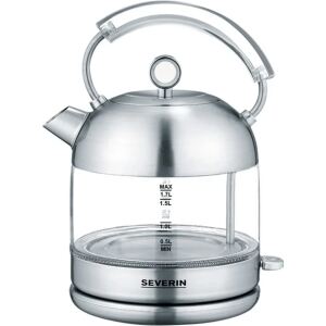 Severin Glas-Wasserkocher Retro WK 3459 (edelstahl/schwarz, 1,7 Liter)