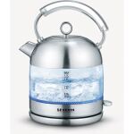Severin Glas-Wasserkocher Retro WK 3459 (edelstahl/schwarz, 1,7 Liter)