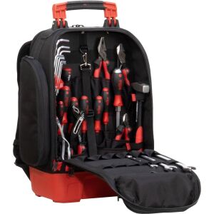 wiha Werkzeugrucksack mechanic Set (schwarz/rot, 41-teilig, mit Rucksack)