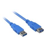 Sharkoon USB 3.2 Gen 1 Verlängerungskabel, USB-A...