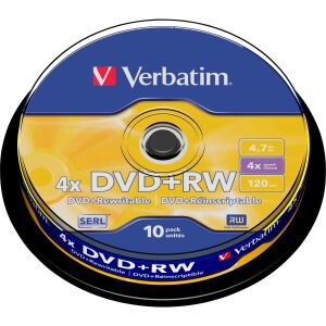 Verbatim DVD+RW 4,7 GB (4fach, 10 Stück)