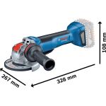 Bosch Power Tools X-LOCK Akku-Winkelschleifer GWX 18V-10...
