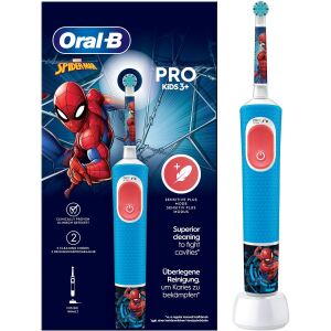 Oral-B Vitality Pro 103 Kids Spiderman, Elektrische Zahnbürste (blau/weiß)