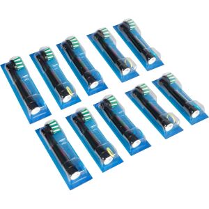 Oral-B Pro CrossAction Aufsteckbürsten 10er (schwarz, Frustfreie Umverpackung)