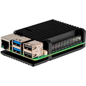 JYT Aluminiumgehäuse für Raspberry Pi 5 (schwarz, Armor Case Block)