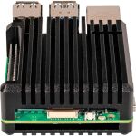 JYT Aluminiumgehäuse für Raspberry Pi 5 (schwarz, Armor Case Block)