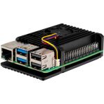 JYT Aluminiumgehäuse für Raspberry Pi 5 (schwarz, Armor Case Block Active)