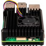 JYT Aluminiumgehäuse für Raspberry Pi 5 (schwarz, Armor Case Block Active)