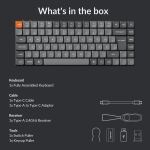 Keychron K3 Max (grau/orange, DE-Layout, Gateron Low Profile 2.0 Mechanical Red, Hot-Swap, Aluminiumrahmen, RGB)