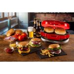 Ariete Hamburger-Grill Party Time (rot/silber, 1.200 Watt, 50s Style)