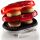 Ariete Hamburger-Grill Party Time (rot/silber, 1.200 Watt, 50s Style)