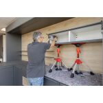 Bessey Decken-und Montagestütze STE90 (silber/rot, 575mm - 910mm, mit Pumpgriff)