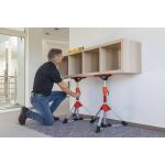 Bessey Decken-und Montagestütze STE90 (silber/rot, 575mm - 910mm, mit Pumpgriff)