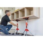 Bessey Decken-und Montagestütze STE90 (silber/rot, 575mm - 910mm, mit Pumpgriff)
