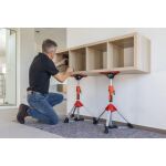 Bessey Decken-und Montagestütze STE90 (silber/rot, 575mm - 910mm, mit Pumpgriff)