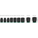 Bosch Power Tools PRO Impact Steckschlüsseleinsatz-Set 1/2", 9-teilig (schwarz, Standard)