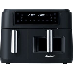 Steba Doppel-Heißluftfritteuse HF 9500 DUO (schwarz, 2.400 Watt, 2 Körbe 6 Liter + 3,5 Liter)