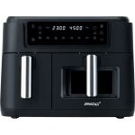 Steba Doppel-Heißluftfritteuse HF 9500 DUO (schwarz, 2.400 Watt, 2 Körbe 6 Liter + 3,5 Liter)