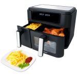 Steba Doppel-Heißluftfritteuse HF 9500 DUO (schwarz, 2.400 Watt, 2 Körbe 6 Liter + 3,5 Liter)