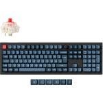 Keychron V6 Max (schwarz/blaugrau, DE-Layout, Gateron Jupiter Red, Hot-Swap, RGB)