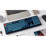 Keychron V6 Max (schwarz/blaugrau, DE-Layout, Gateron Jupiter Red, Hot-Swap, RGB)
