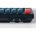 Keychron V6 Max (schwarz/blaugrau, DE-Layout, Gateron Jupiter Red, Hot-Swap, RGB)
