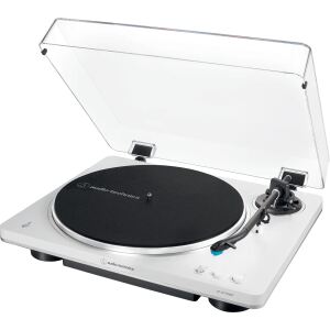 Audio Technica AT-LP70XBTWS (weiß/silber, Integrierter Phono-Vorverstärker, Bluetooth, Vollautomat, Riemenantrieb)