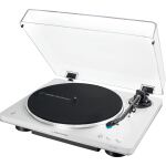 Audio Technica AT-LP70XBTWS (weiß/silber, Integrierter Phono-Vorverstärker, Bluetooth, Vollautomat, Riemenantrieb)