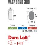 High Peak Deckenschlafsack Vagabond 300 (blau/dunkelblau, mit Kapuze)
