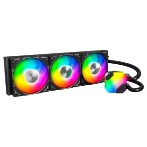 Montech HYPERFLOW ARGB 360 Prozessor All-in-One-Flüssigkeitskühler 12 cm Schwarz 1 Stück(e)