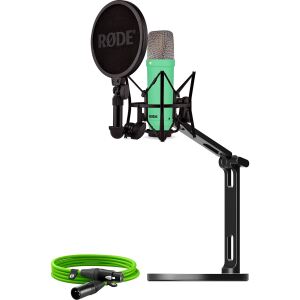 RODE NT1 Signature +XLR-Kabel+Desktop Studio Arm  (hellgrün, Bundle)