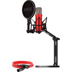 RODE NT1 Signature +XLR-Kabel+Desktop Studio Arm  (rot, Bundle)