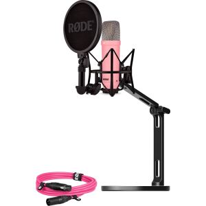 RODE NT1 Signature +XLR-Kabel+Desktop Studio Arm  (pink, Bundle)