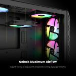 Montech HP140 ARGB PWM 140x140x25 (schwarz, 3er Pack, 140 mm)